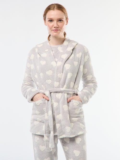 Badjas van zachte fleece - Kiabi