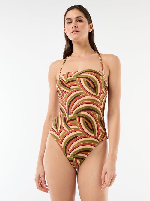 Badpak 1-delig bandeau met print - Kiabi