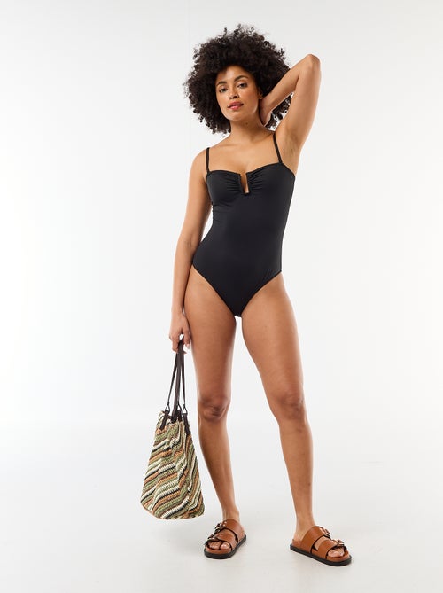 Badpak 1-delig met vierkante halslijn - Kiabi