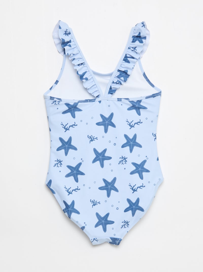 Badpak met all-over tropische print Blauw - Kiabi