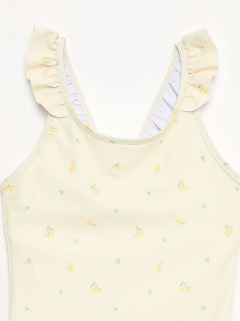 Badpak met all-over tropische print Geel - Kiabi