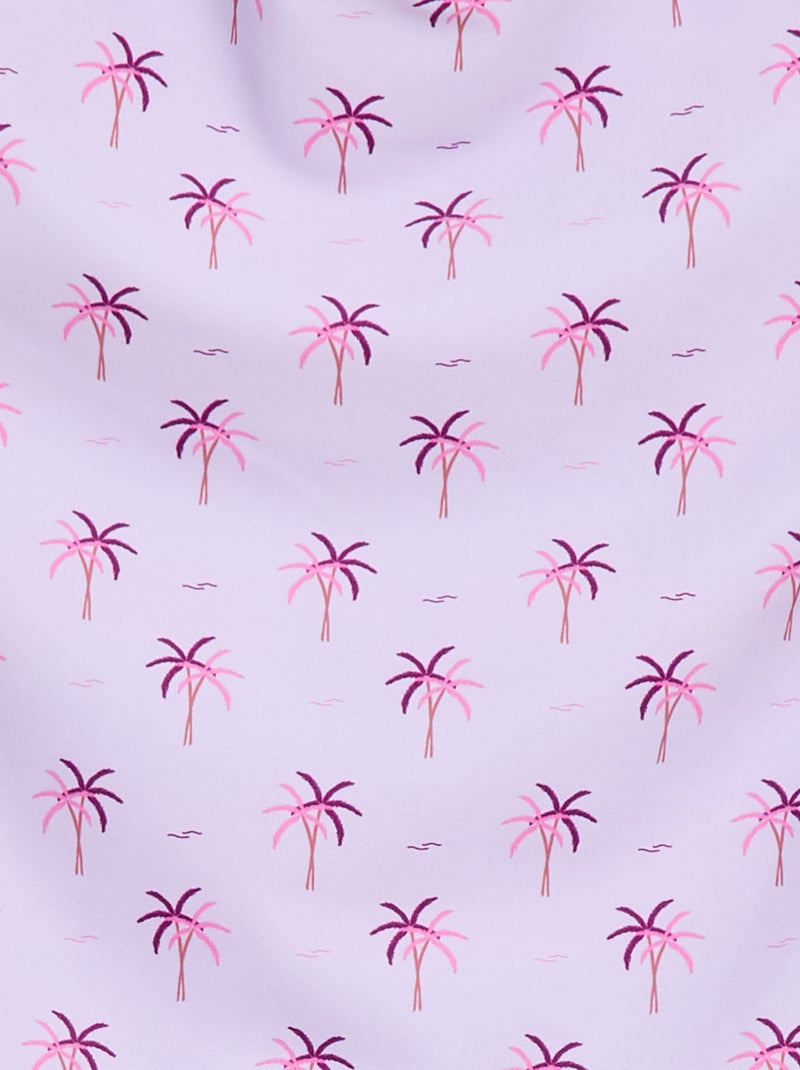 Badpak met all-over tropische print Paars - Kiabi