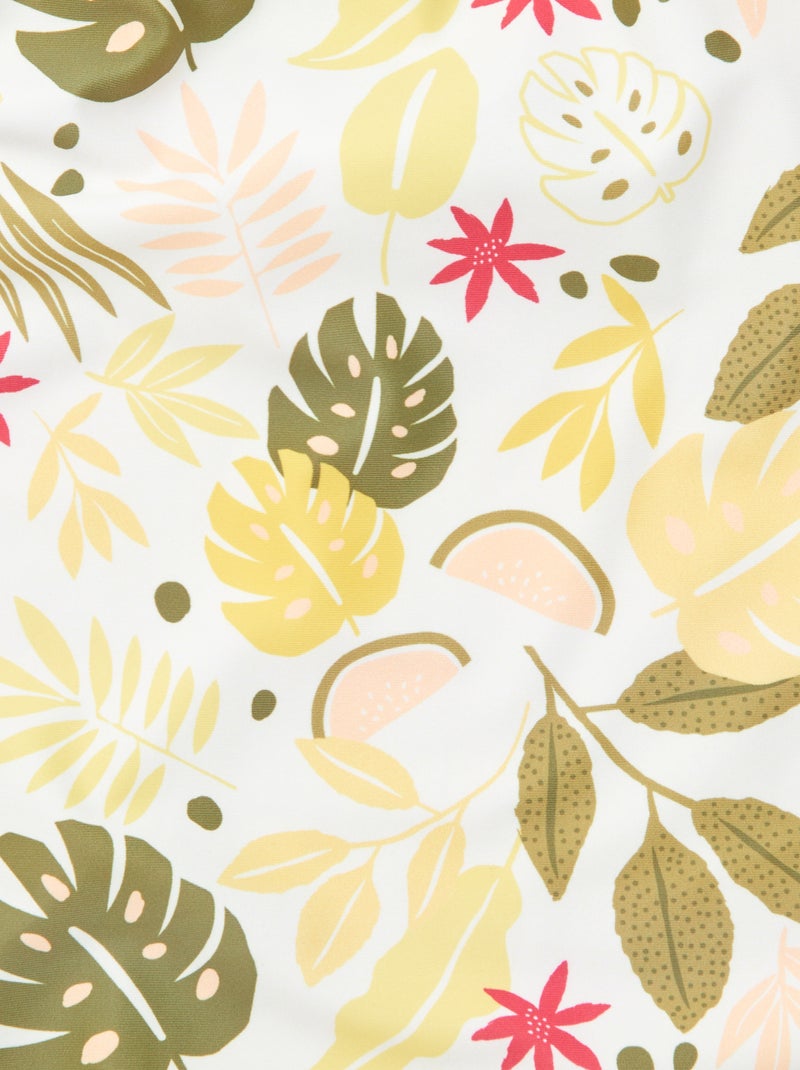 Badpak met bloemenprint - 1-delig WIT - Kiabi