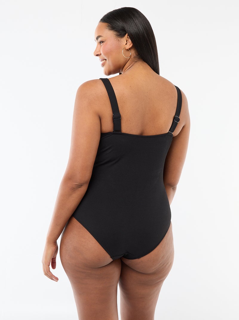 Badpak met corrigerend effect Zwart - Kiabi