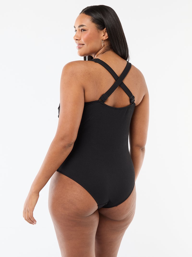 Badpak met corrigerend effect Zwart - Kiabi