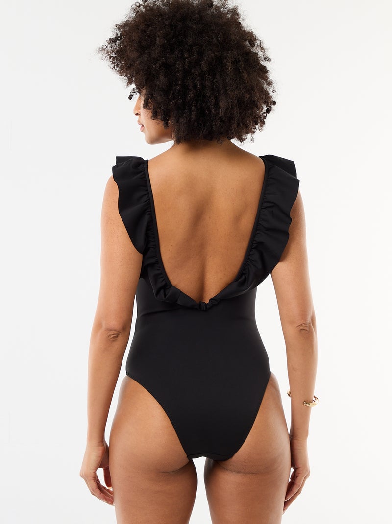 Badpak met diep decolleté Zwart - Kiabi