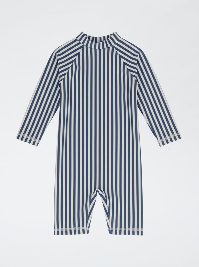 Badpak met lange mouwen Blauw - Kiabi