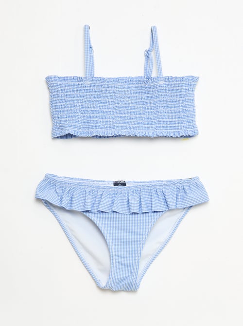 Badpak met motief + ruches - 2-delig - Kiabi