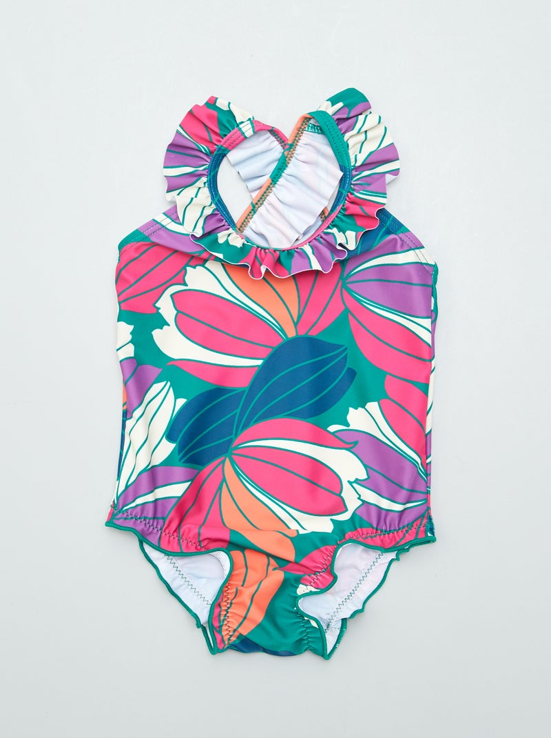 Badpak met print - 1-delig GROEN - Kiabi