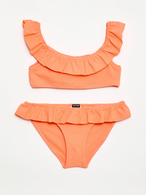 Badpak met ruches van tricot - 2-delig - Kiabi