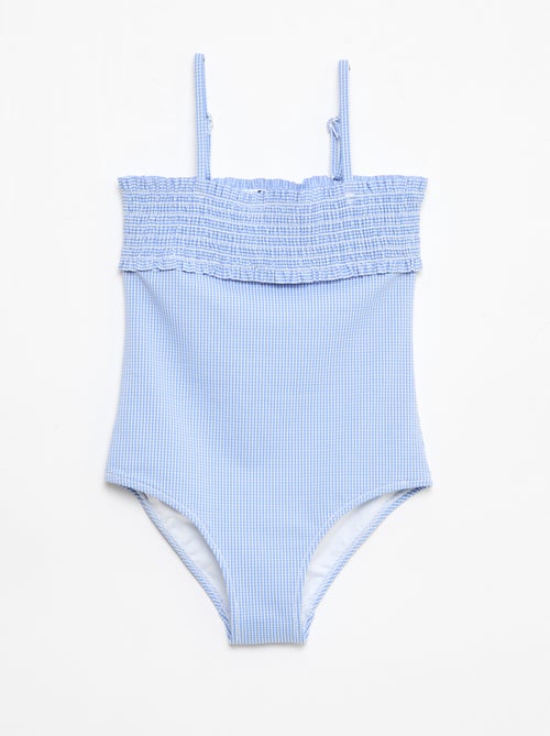 Badpak met smockwerk + scrunchie - 1-delig - Kiabi