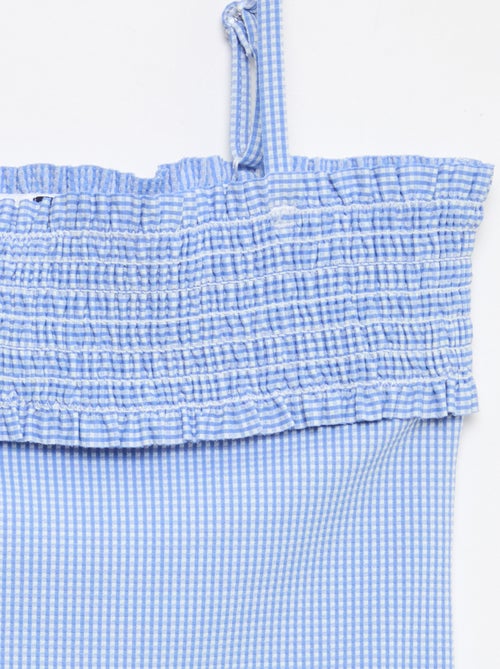 Badpak met smockwerk + scrunchie - 1-delig - Kiabi