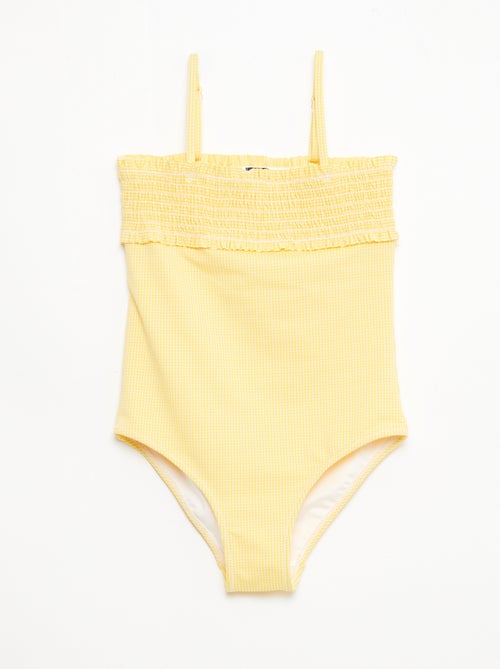 Badpak met smockwerk + scrunchie - 1-delig - Kiabi