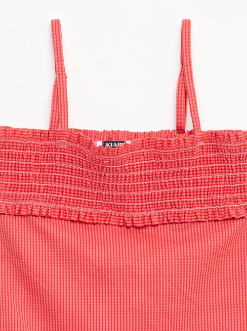 Badpak met smockwerk + scrunchie - 1-delig - Kiabi