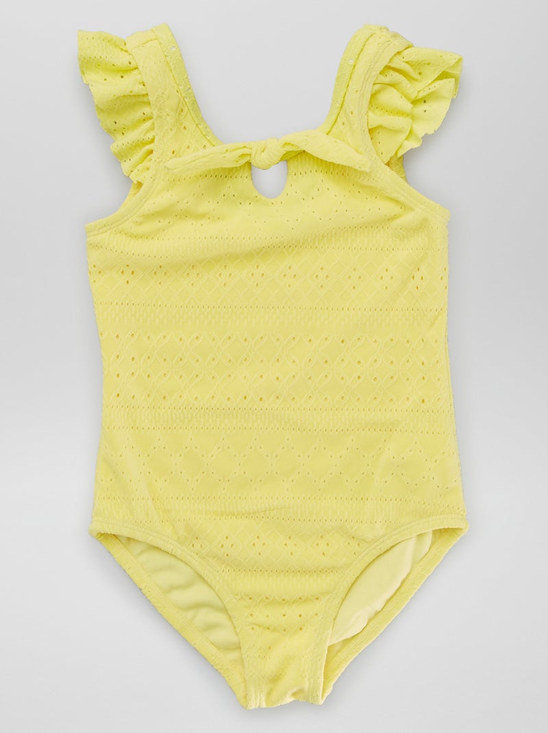 Badpak van tricot geel - Kiabi