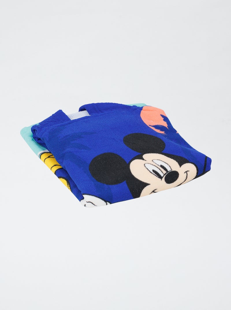 Badponcho met Mickey-print BLAUW - Kiabi