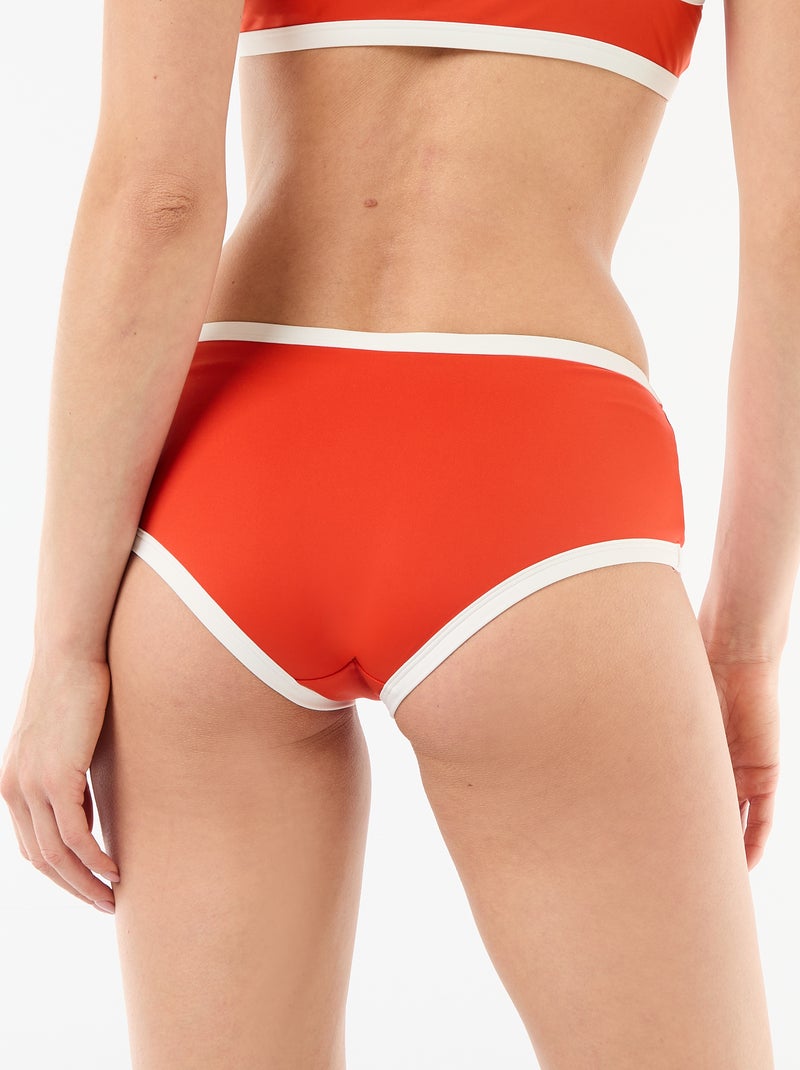 Badshort met contrasterende randen Oranje - Kiabi