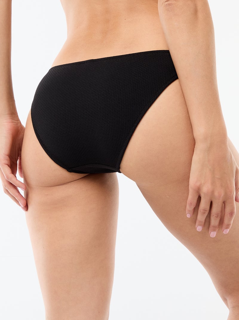 Badslip van geweven tricot Zwart - Kiabi