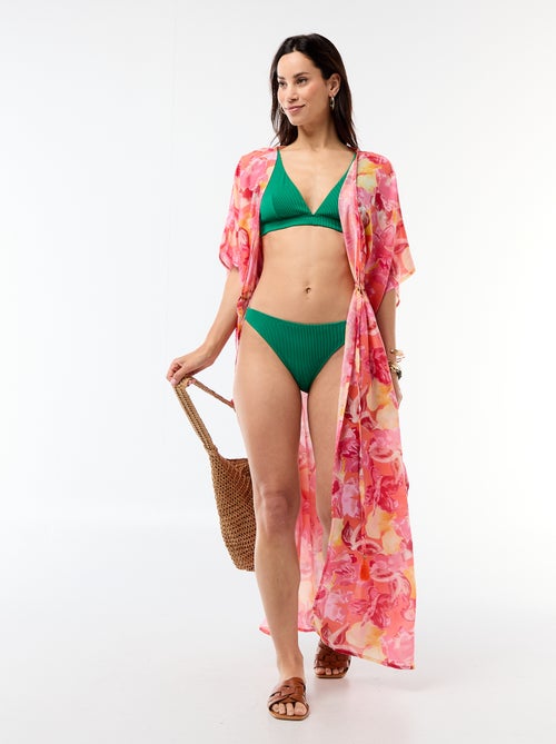 Badslip van jerseytricot met textuur - Kiabi