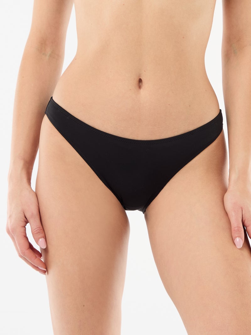 Badslip van soepele microvezel Zwart - Kiabi