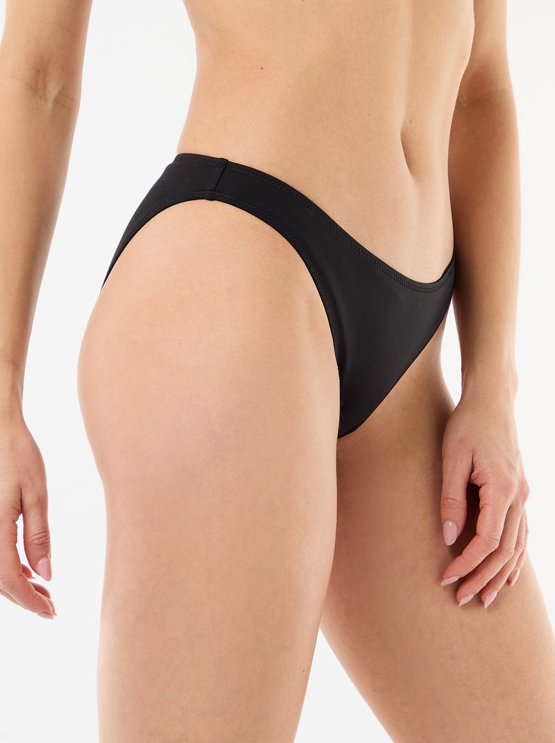 Badslip van soepele microvezel Zwart - Kiabi