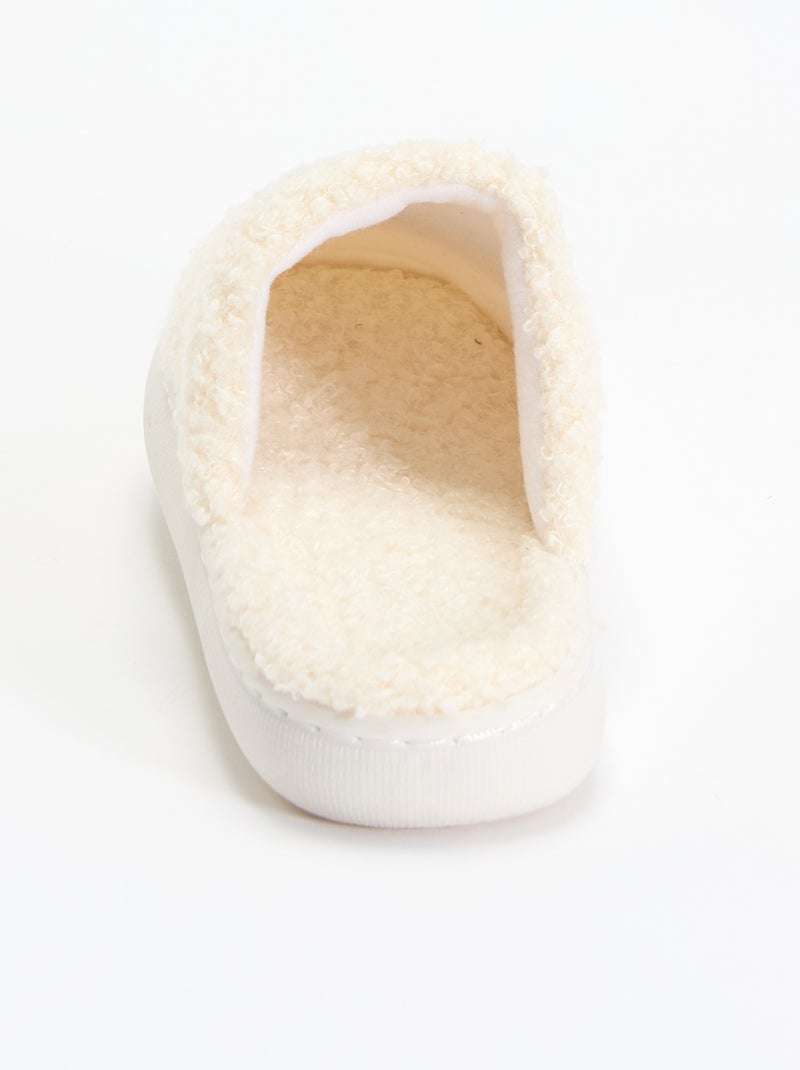 Badstof muilpantoffels Wit - Kiabi