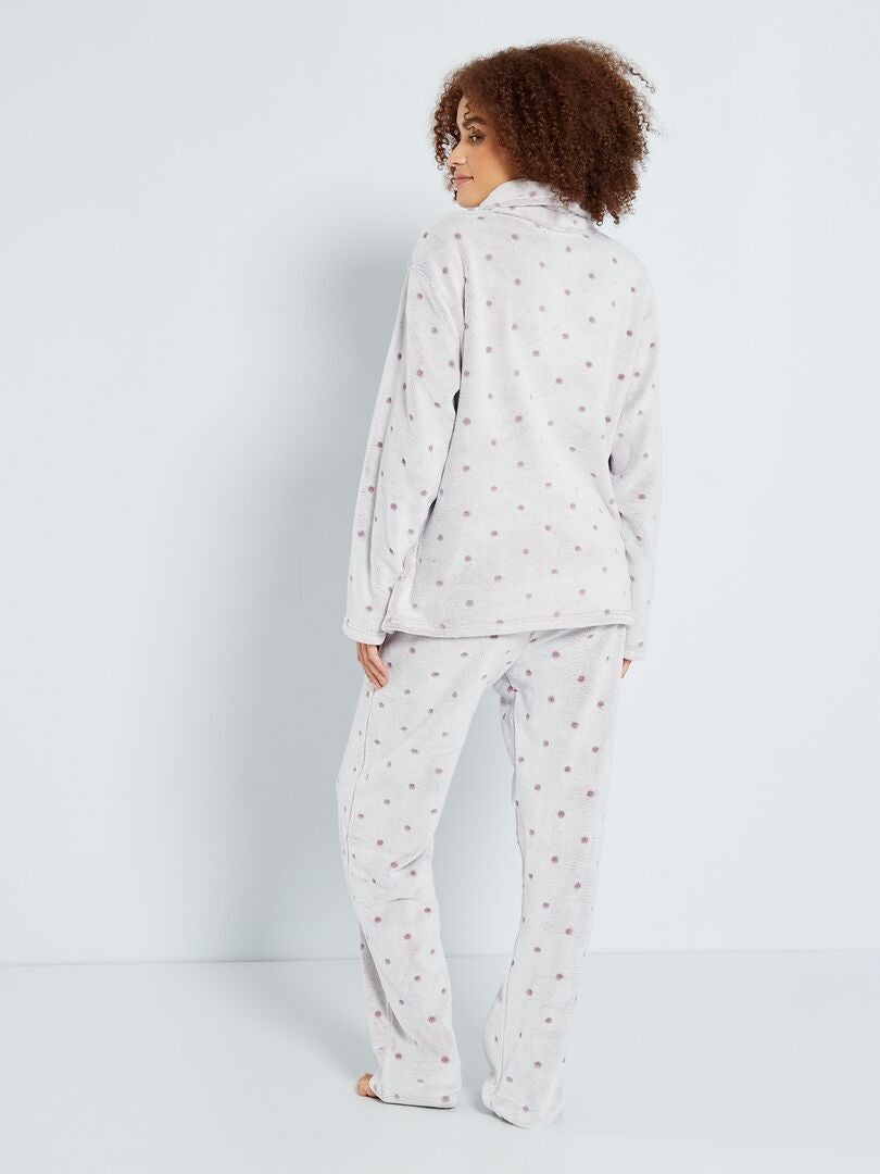 bereiden idee Allerlei soorten Badstoffen pyjama met stippenmotief - paars - Kiabi - 24.00€