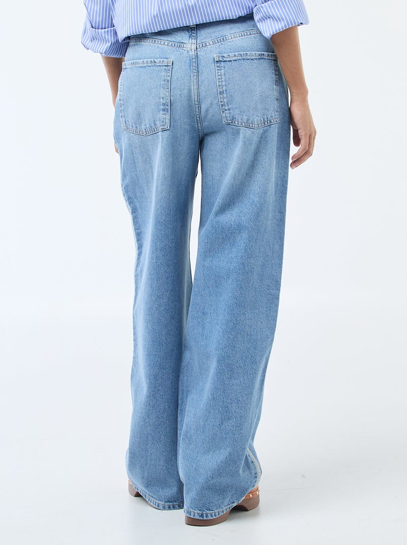 Baggy broek met lage taille Blauw - Kiabi