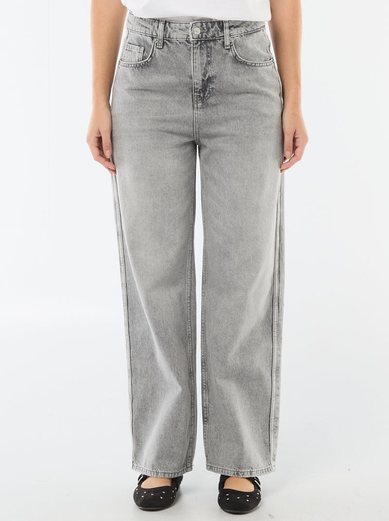 Baggy broek met lage taille Grijs - Kiabi