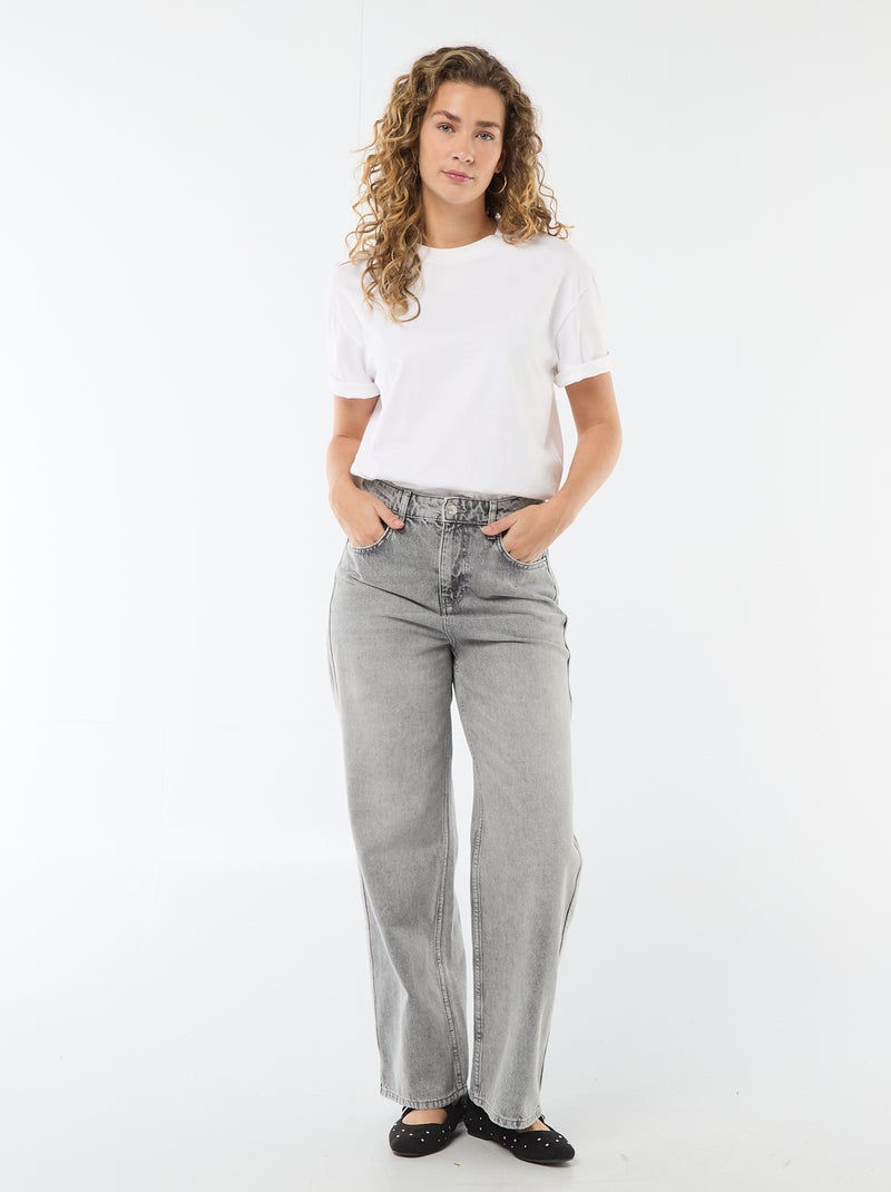 Baggy broek met lage taille Grijs - Kiabi