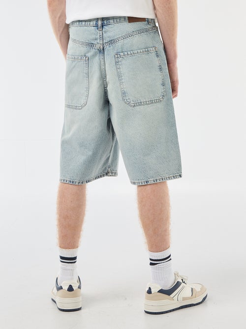 Baggy denim bermuda van katoen - Kiabi