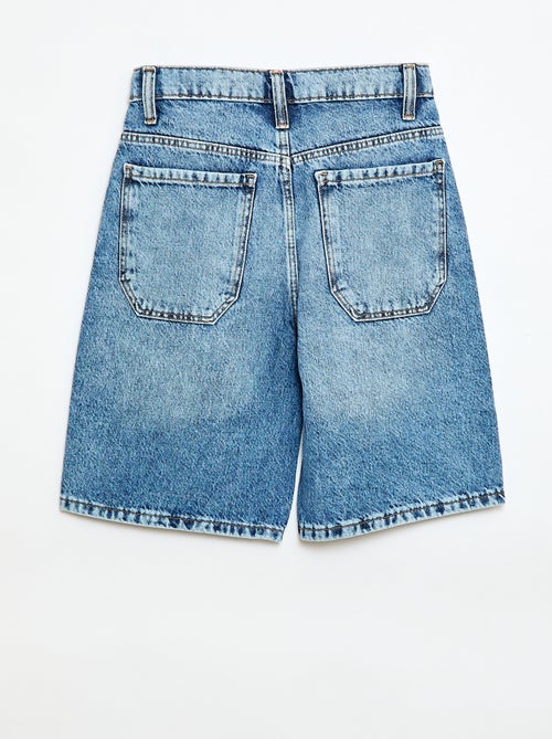 Baggy denim bermuda van katoen - Kiabi