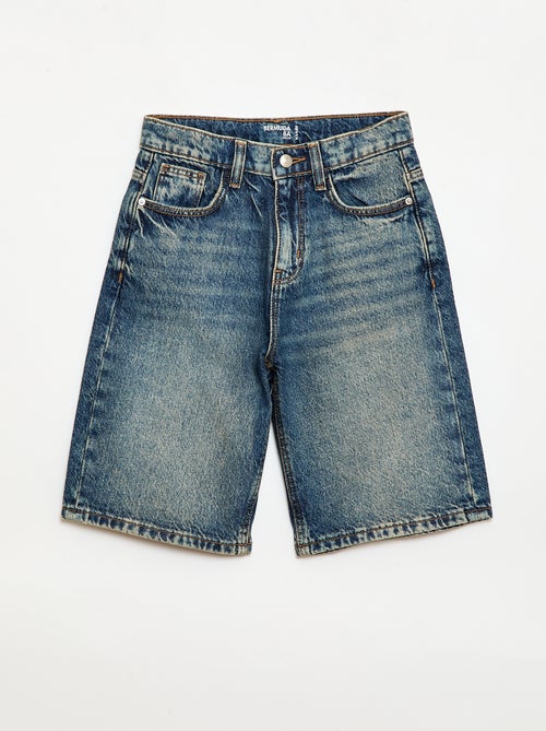 Baggy denim bermuda van katoen - Kiabi