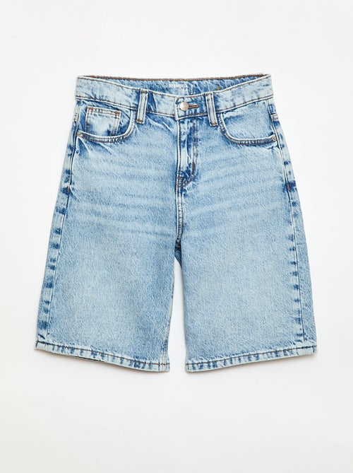 Baggy denim bermuda van katoen - Kiabi