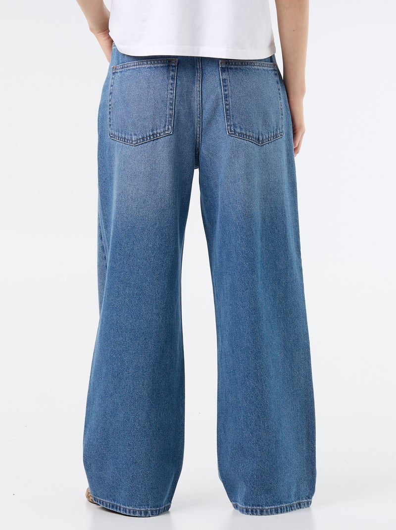 Baggy denim broek Blauw - Kiabi