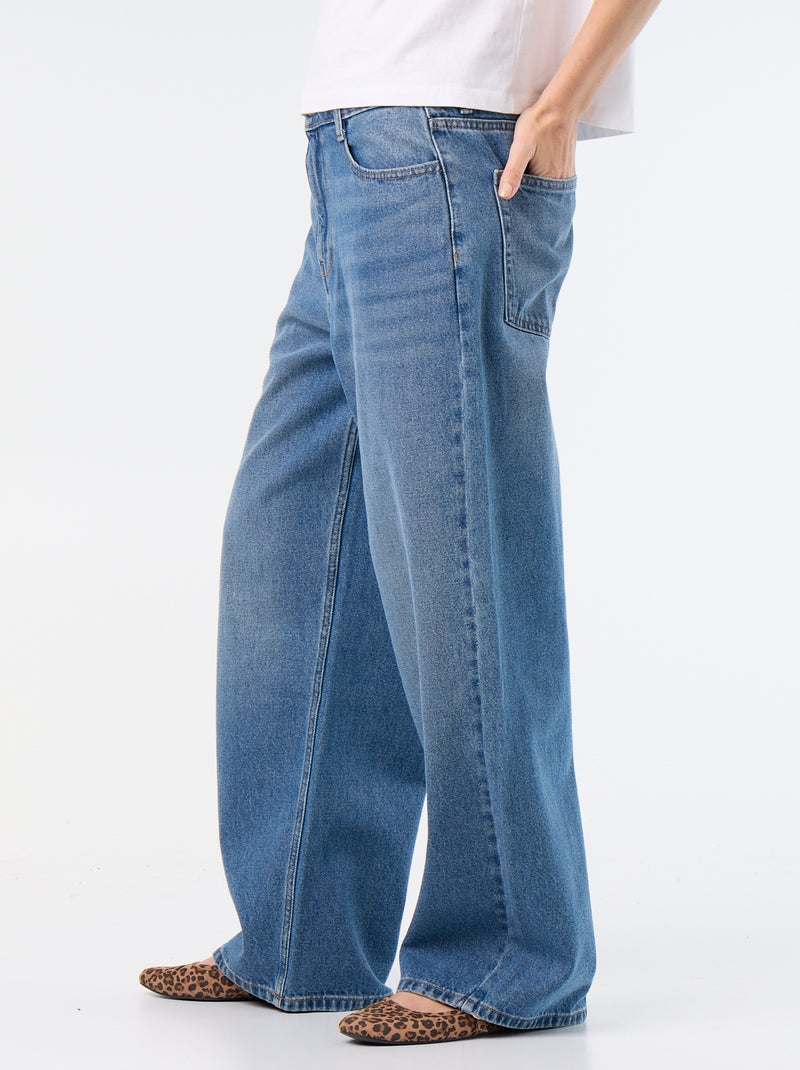 Baggy denim broek Blauw - Kiabi