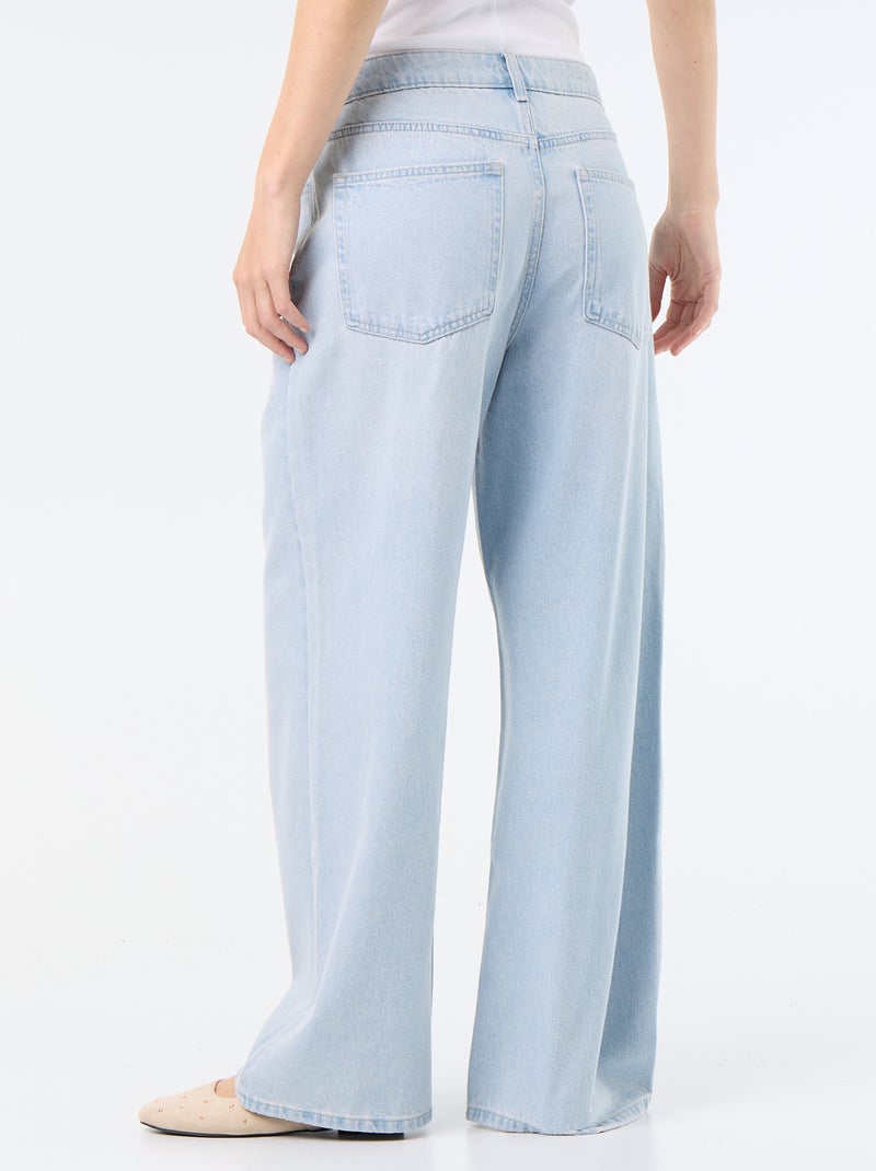 Baggy denim broek Blauw - Kiabi
