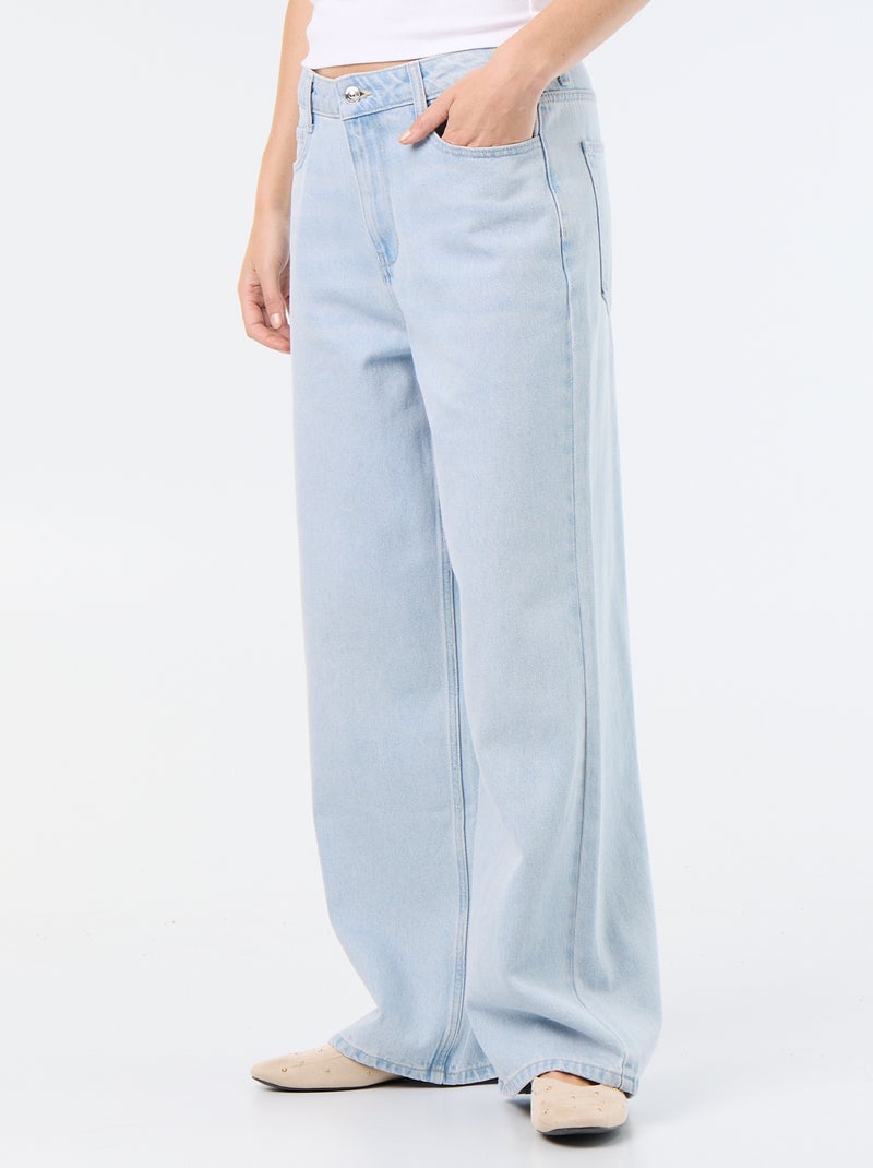 Baggy denim broek Blauw - Kiabi