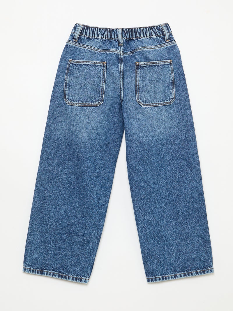 Baggy jeans effen 5 zakken Blauw - Kiabi