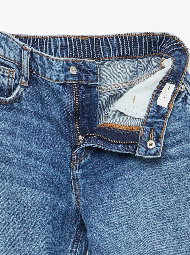 Baggy jeans effen 5 zakken Blauw - Kiabi