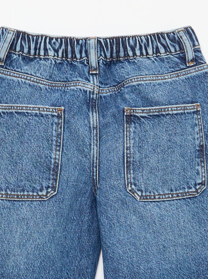 Baggy jeans effen 5 zakken Blauw - Kiabi