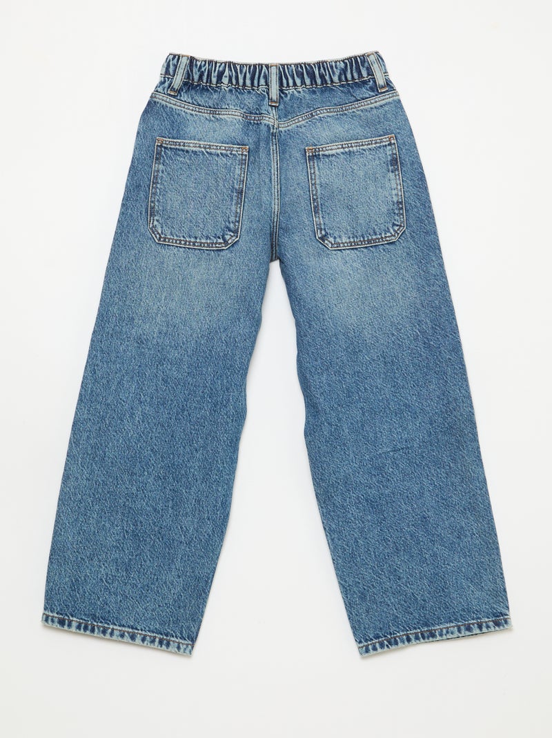 Baggy jeans effen 5 zakken Blauw - Kiabi