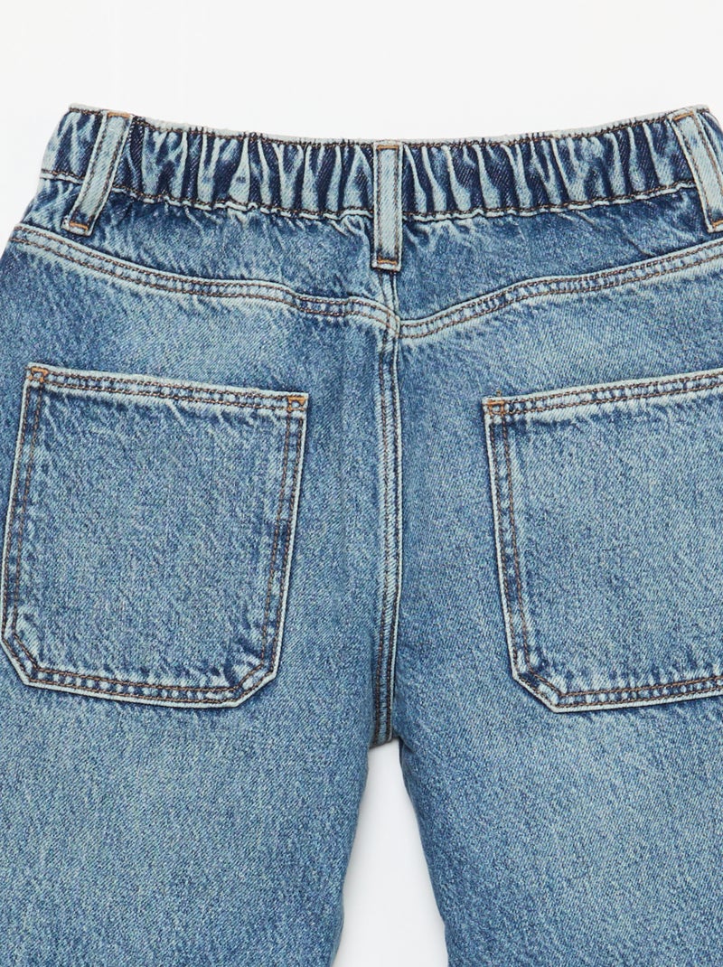 Baggy jeans effen 5 zakken Blauw - Kiabi