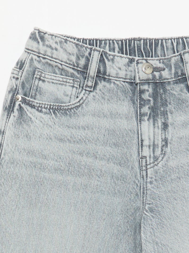 Baggy jeans effen 5 zakken Grijs - Kiabi