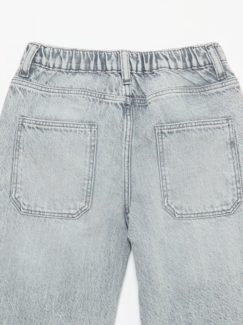 Baggy jeans effen 5 zakken Grijs - Kiabi