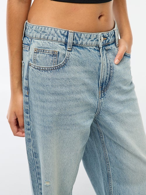 Baggy jeans met 5 zakken en lage taille - Kiabi