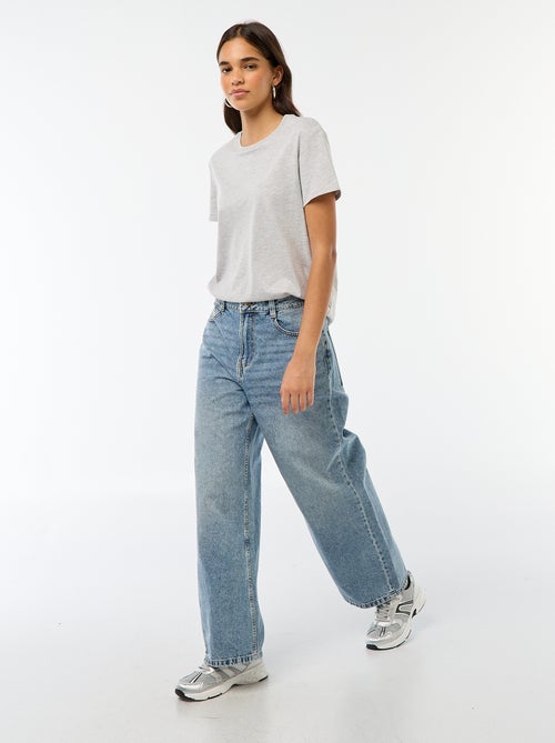 Baggy jeans met 5 zakken en lage taille - Kiabi