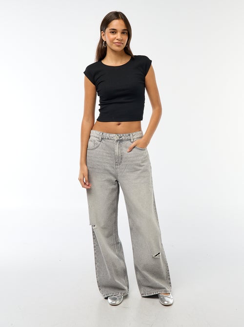 Baggy jeans met 5 zakken en lage taille - Kiabi