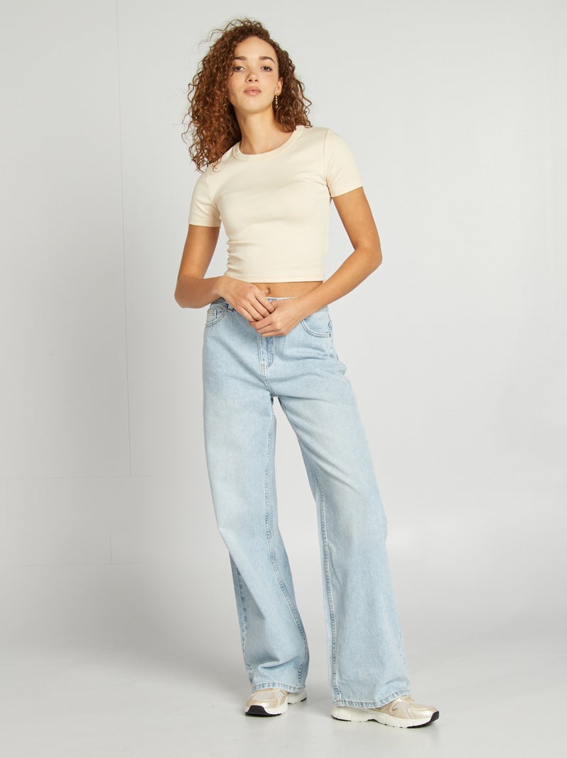 Baggy jeans met lage taille BLAUW - Kiabi