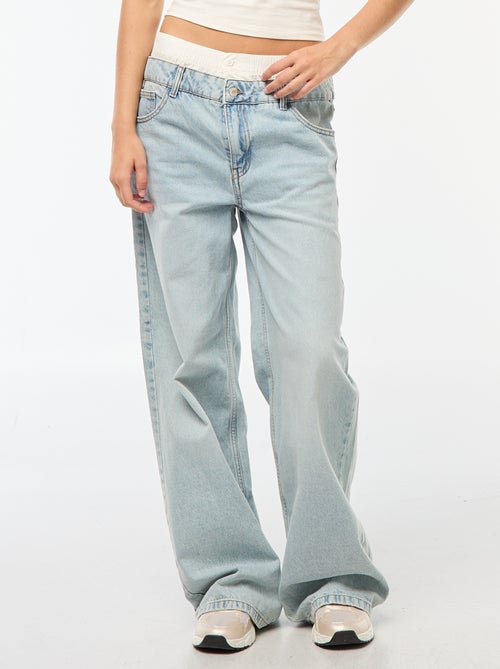 Baggy jeans met onderbroekeffect - Kiabi